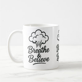 Taza De Café Mug Inspiradora de respiración y creencia - Motiva