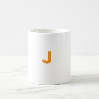 Taza De Café Mug J de letra personalizada