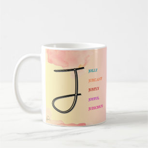 Taza De Café Mug "J" inicial (11 oz)