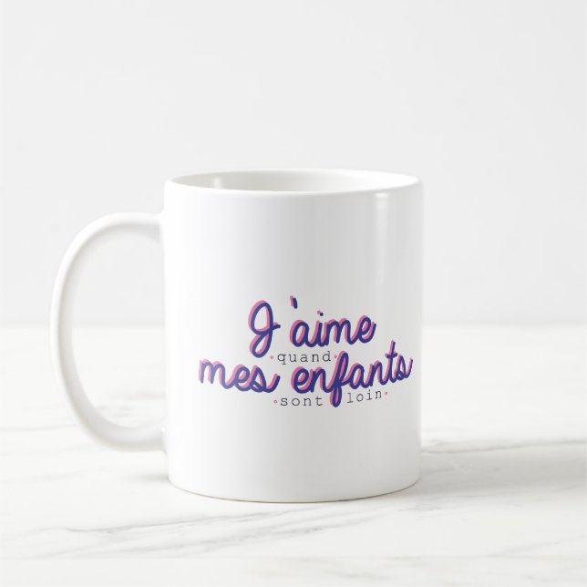 Taza De Café Mug J'aime mes enfants (Izquierda)