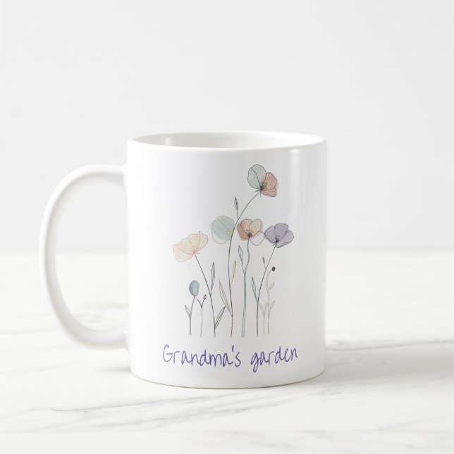 Taza De Café Mug jardín de la abuela (Izquierda)