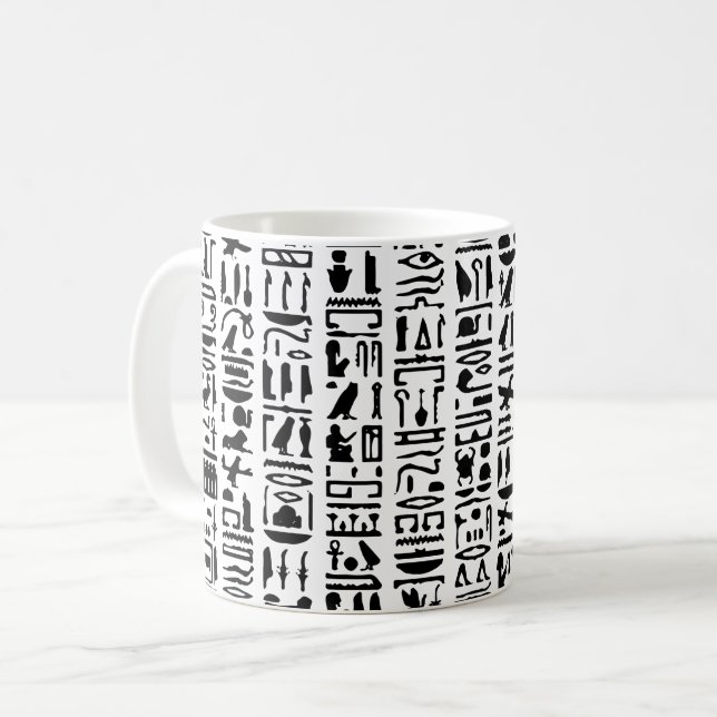 Taza De Café Mug jeroglífico egipcio (Anverso izquierdo)