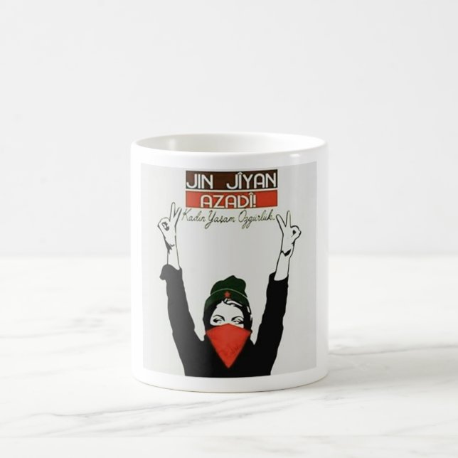 Taza De Café Mug Jin Jiyan Azadi (Centro)