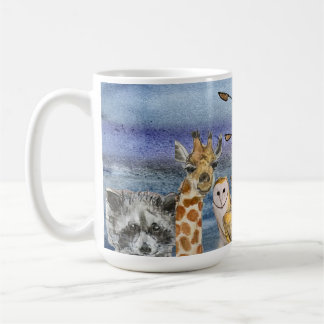 Taza De Café Mug: Joanna Flying Over Animals