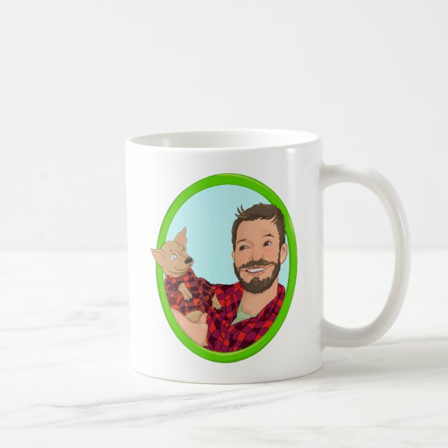 Taza De Café Mug Jonathan y Broccoli personalizados (Derecha)