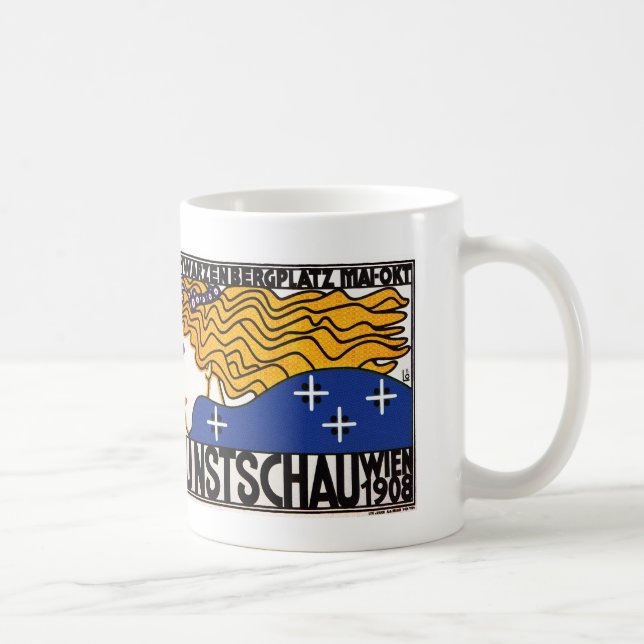 Taza De Café Mug: Kunstschau Wien de Loffler (Derecha)