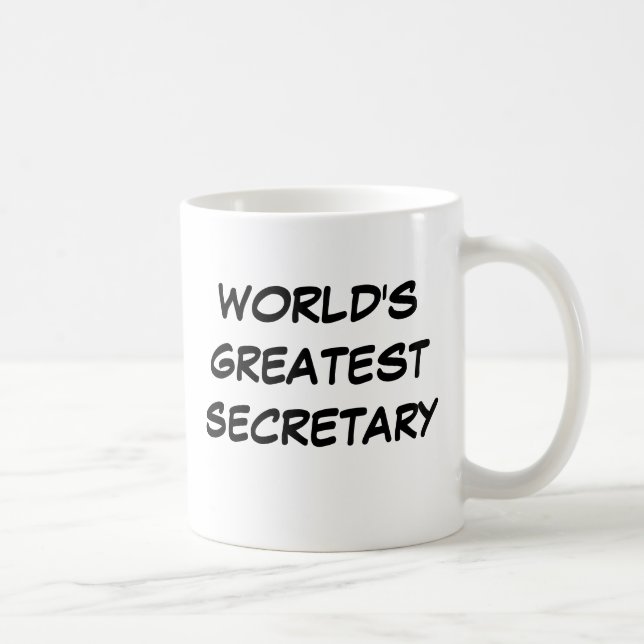 Taza De Café Mug: "La mayor secretaria del mundo" (Derecha)