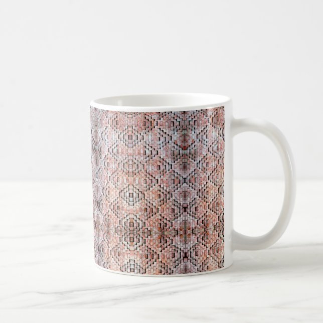 Taza De Café Mug - Ladrillos rojos Kaleidoscópicos (Derecha)