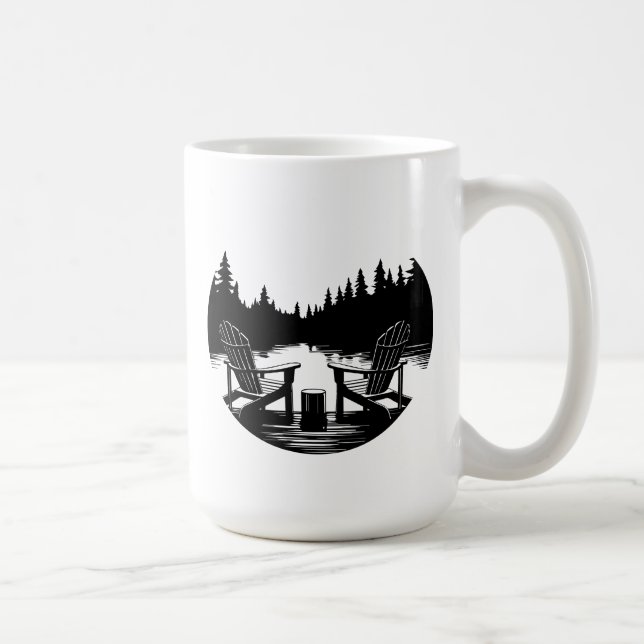 Taza De Café Mug Lake View (Derecha)