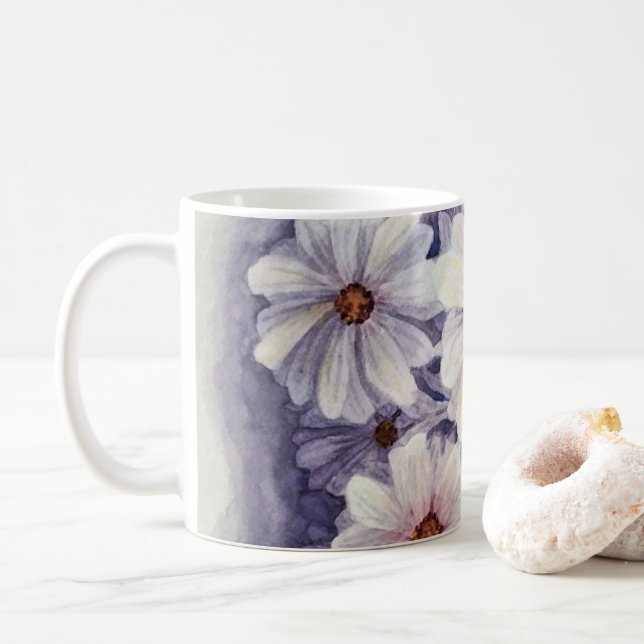 Taza De Café Mug Lavender African Daisies (Con donut)