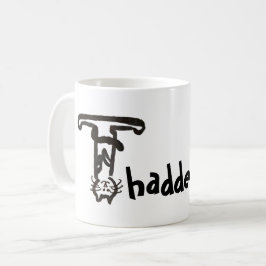 Taza De Café Mug - Letra de gato T con nombre