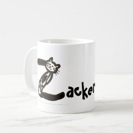 Taza De Café Mug - Letra de gato Z con nombre
