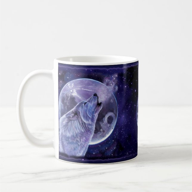 Taza De Café Mug - Lobo solitario - Regalo Wolf (Izquierda)