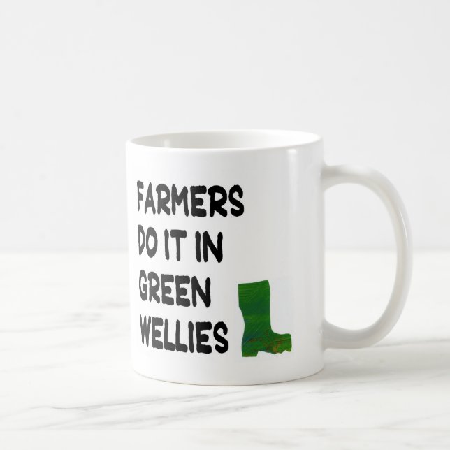 Taza De Café Mug - Los granjeros lo hacen en Green Wellis (Derecha)
