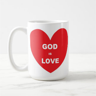 Taza De Café Mug Love God is Love Red Heart
