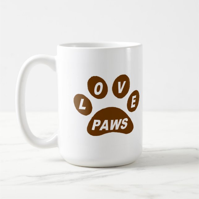 Taza De Café Mug Love Paws on Paws Brown (Izquierda)