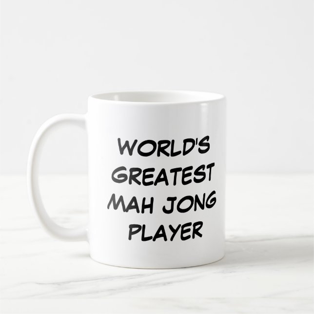 Taza De Café Mug "Mah Jong, el mejor jugador del mundo" (Izquierda)