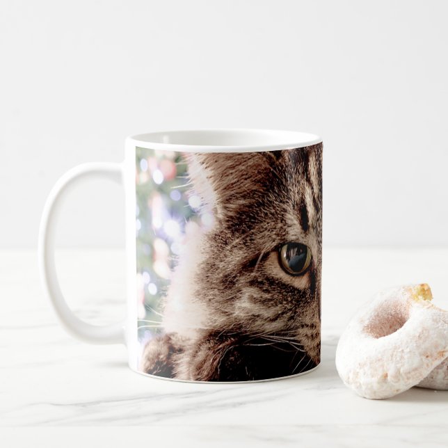 Taza De Café Mug Maine Coon Cat (Con donut)