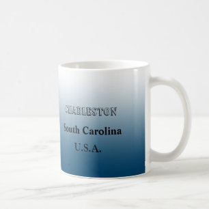 Taza De Café Mug - Mapa estatal de Carolina del Sur con ciudad
