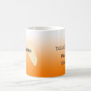 Taza De Café Mug - Mapa estatal de Florida con ciudad