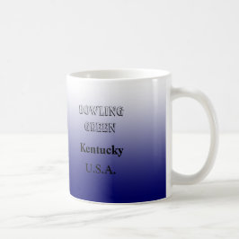 Taza De Café Mug - Mapa estatal de Kentucky con la ciudad