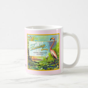 Taza De Café Mug - Marca Flamingo - Etiquetas de la tasa de fru