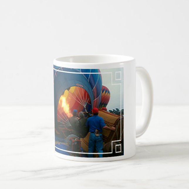 Taza De Café Mug - Marco para tu imagen, globo de aire caliente (Anverso derecho)
