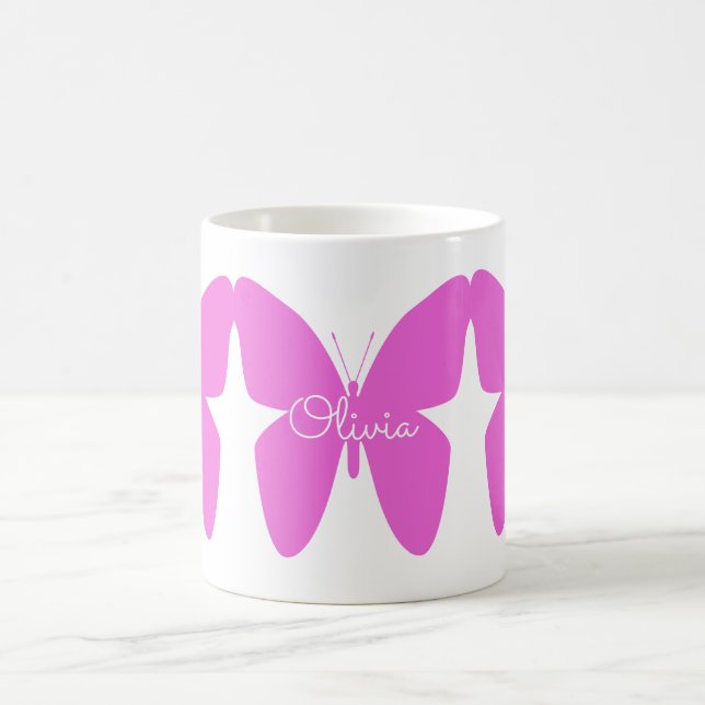 Taza De Café Mug. mariposa Personalizado (Centro)