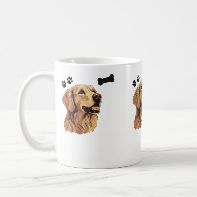 Taza De Café Mug Mascota personalizada, regalo de mamá de perro (Izquierda)