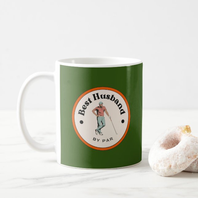 Taza De Café Mug - Mejor Esposo de Par - Golfer (Con donut)