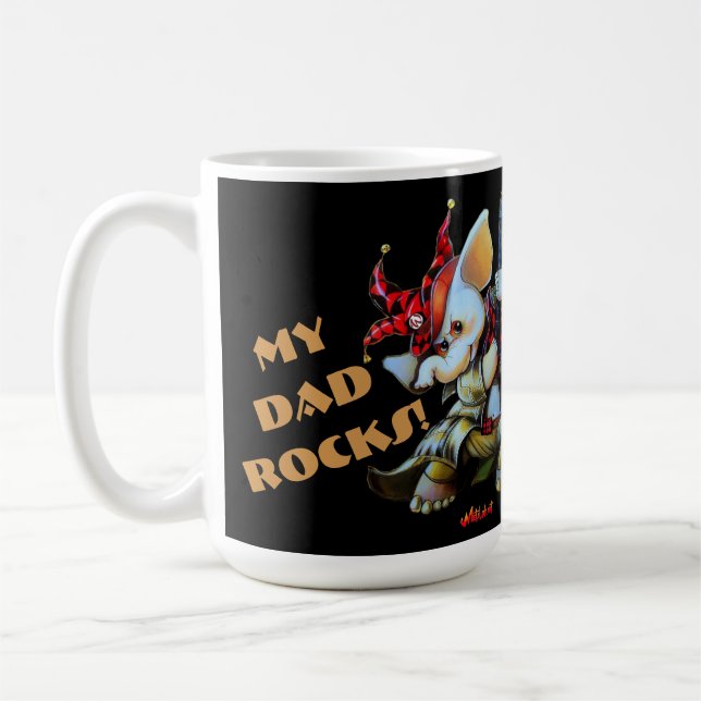Taza De Café Mug Metalphant Jester My Dad Rocks Mug (Izquierda)