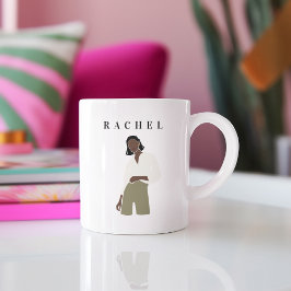 Taza De Café Mug Minimalista moderna femenina