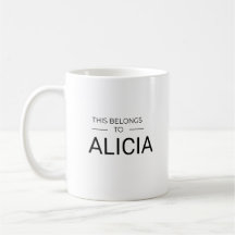 Mug Minimalista moderna personalizada