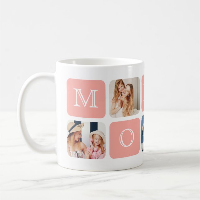 Taza De Café Mug moderna de 5 fotos "mami" (Izquierda)