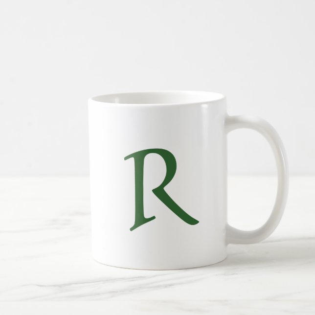 Taza De Café Mug Monogramada Verde Celta (Derecha)