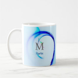TAZA DE CAFÉ MUG MONOGRAMADO OCEAN WAVE SURF NOMBRE