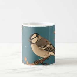 Taza De Café Mug - Moonlit Bird on Blossom Branch