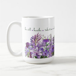 Taza De Café Mug morado floral 'sangre mental'
