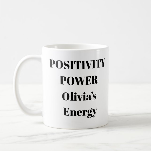 Taza De Café Mug Motivador de Poder Positivo (Izquierda)