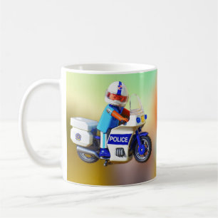 Taza De Café Mug. moto de la policía