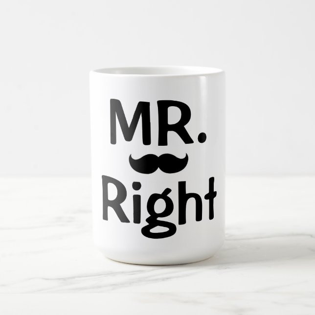 Taza De Café Mug/Mr enderezan con el bigote (Centro)