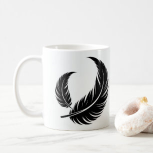 Taza De Café Mug/Mug de pie ligero de pluma