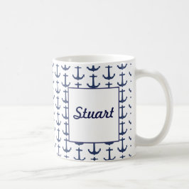 Taza De Café Mug Nautical Theme Personalizada