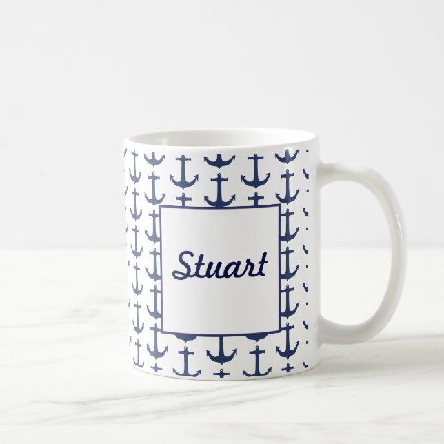 Taza De Café Mug Nautical Theme Personalizada (Derecha)