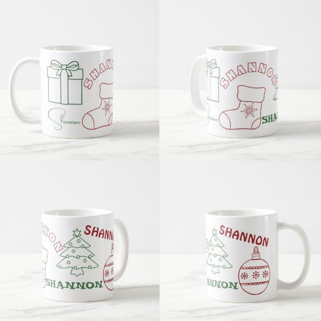 Taza De Café Mug. Navidades de nombres personalizados (Subido por el creador)