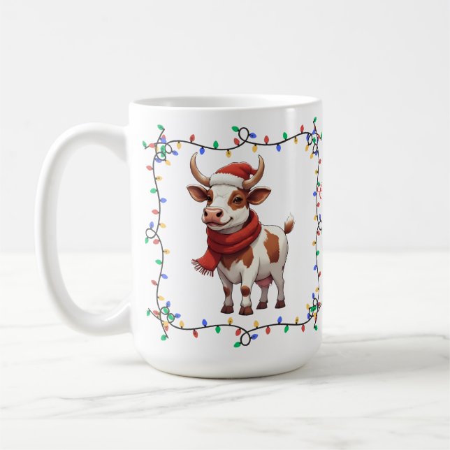 Taza De Café Mug. Navidades de vacas vacas (Izquierda)