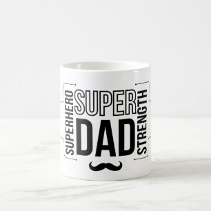 Taza De Café Mug negro simple de superpapá