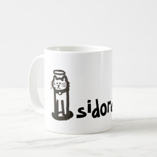 Taza De Café Mug - Nombre con la letra inicial del gato I