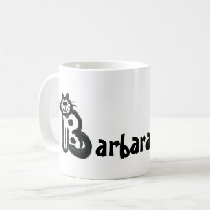 Taza De Café Mug - Nombre con letra inicial del gato B