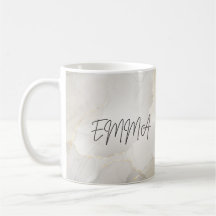 Mug. nombre de mármol personalizado
